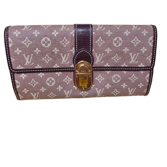 Louis Vuitton Monogram Idylle Pattern Wallet Women's Sepia Brown Sarah TN3181 - Picture 1 of 11